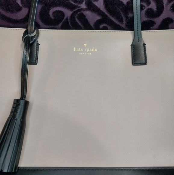 Kate Spade New York Wright Place Karla  Two-Tone Black and Pink Tote - Picture 3 of 8